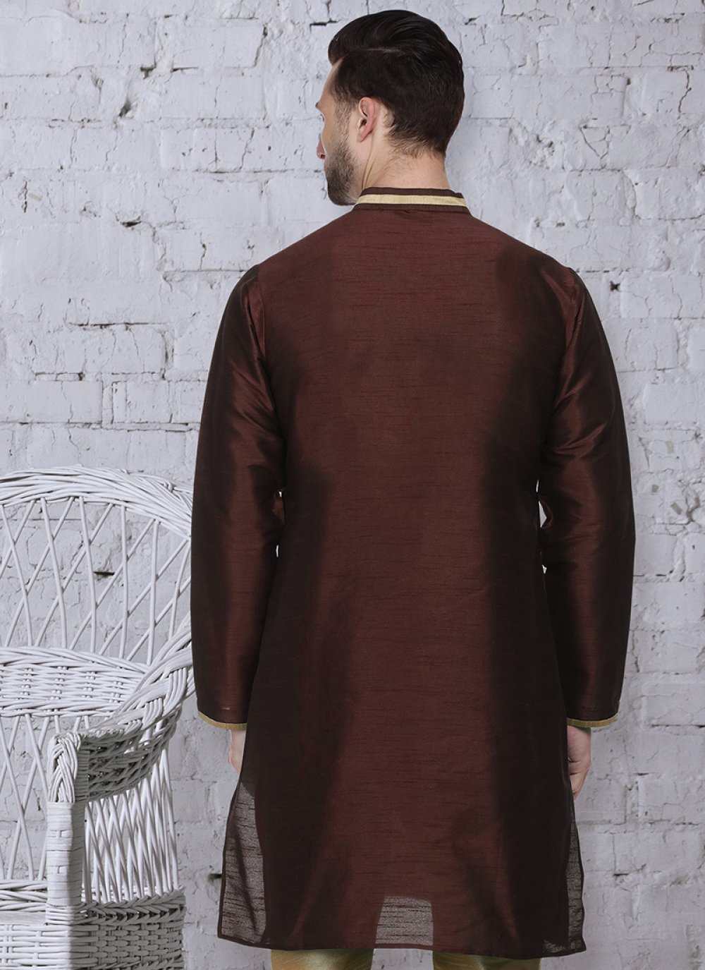 Buy Online Brown Color Kurta 153280