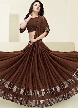 Brown Wedding Designer Saree