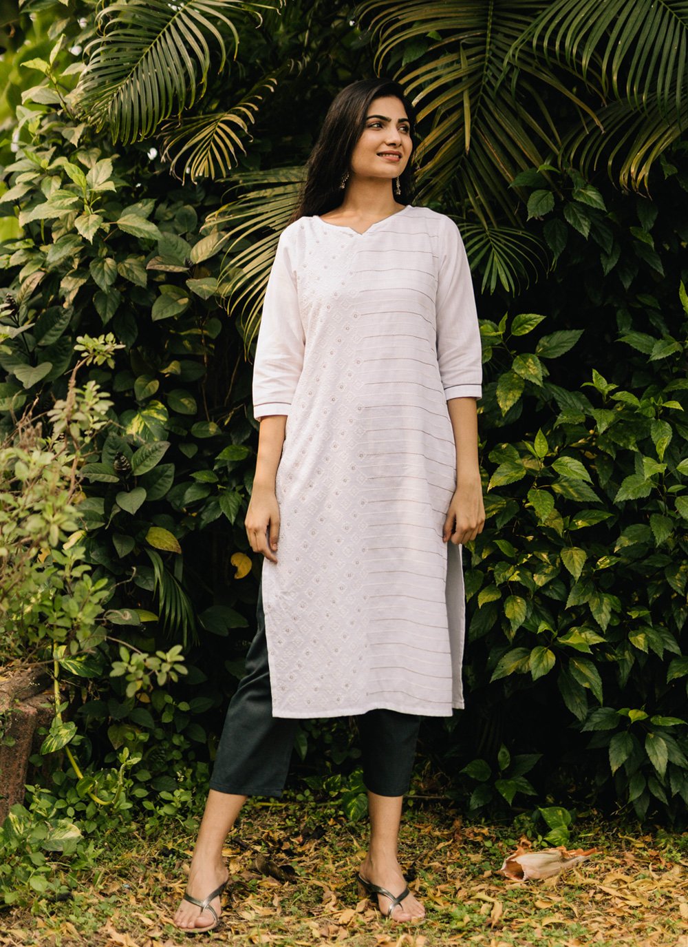 Buy Juniper White Cotton Embroidered Straight Kurta for Women Online  Tata  CLiQ