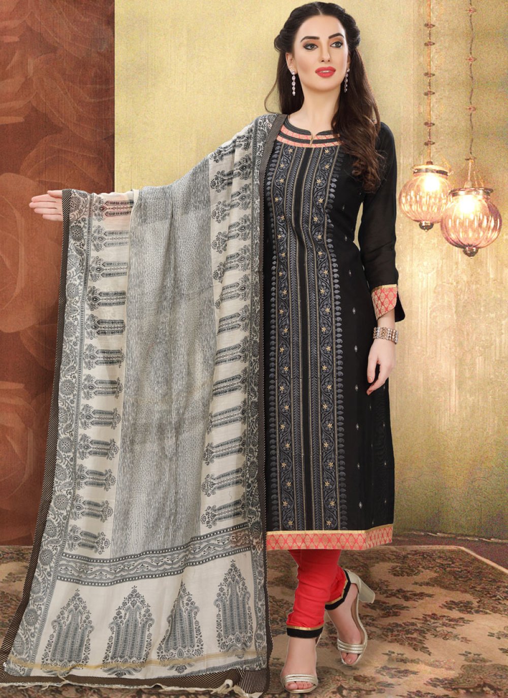 black churidar design