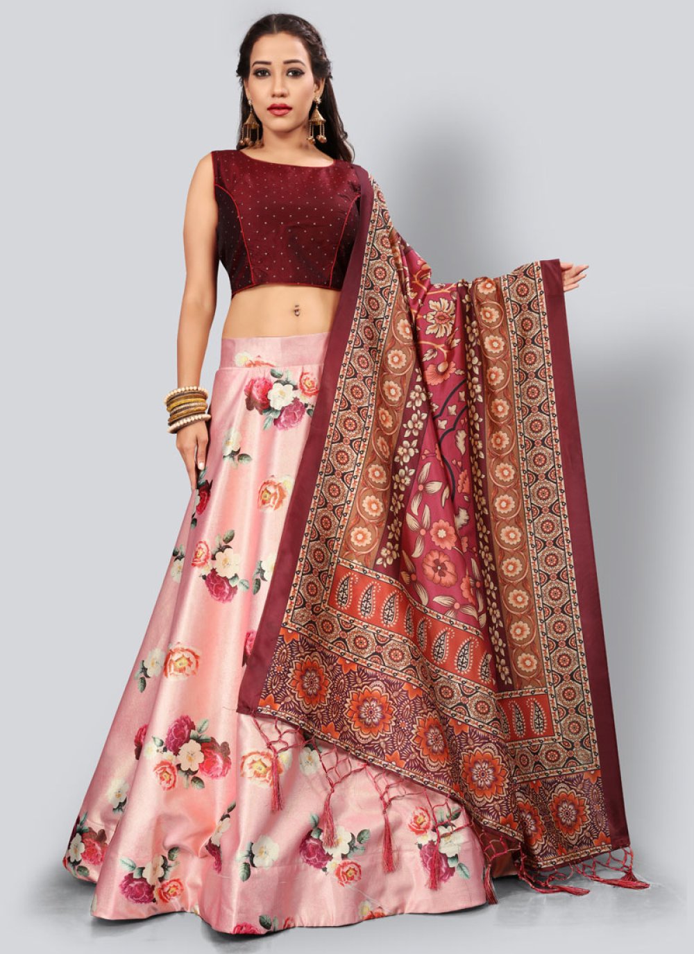 Buy Digital Print Satin Silk Lehenga Choli 154800 3482