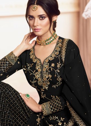 Embroidered Georgette Designer Palazzo Suit