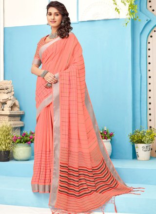 Embroidered Linen Classic Saree