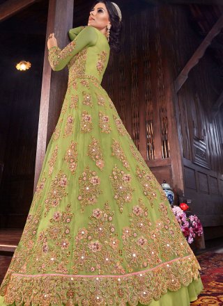 Embroidered Net Floor Length Anarkali Salwar Suit