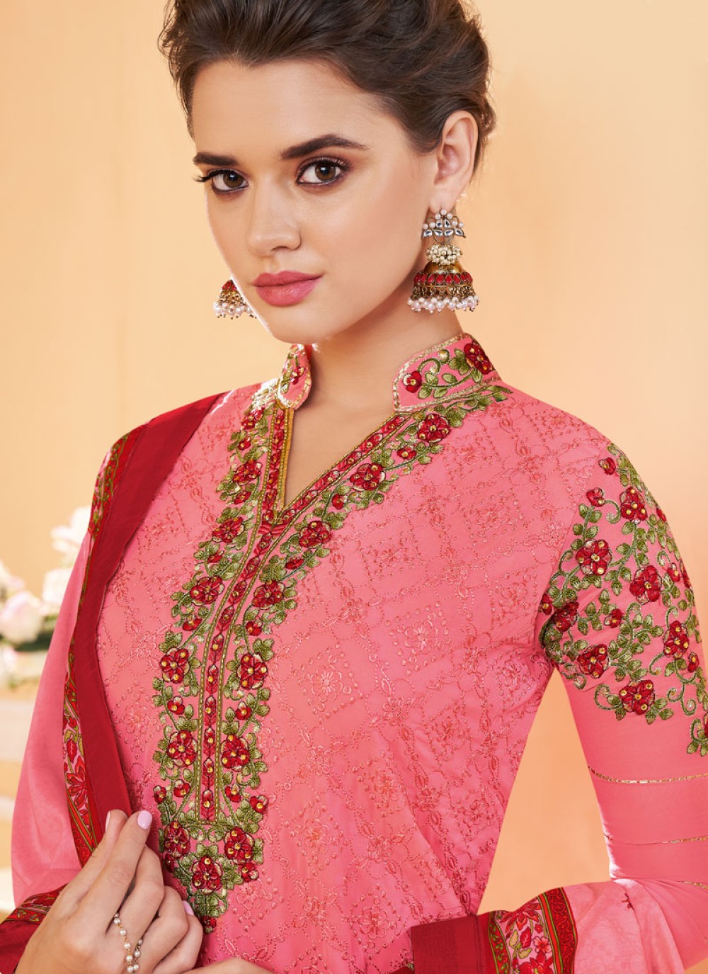 Embroidered Pink Salwar Kameez buy online