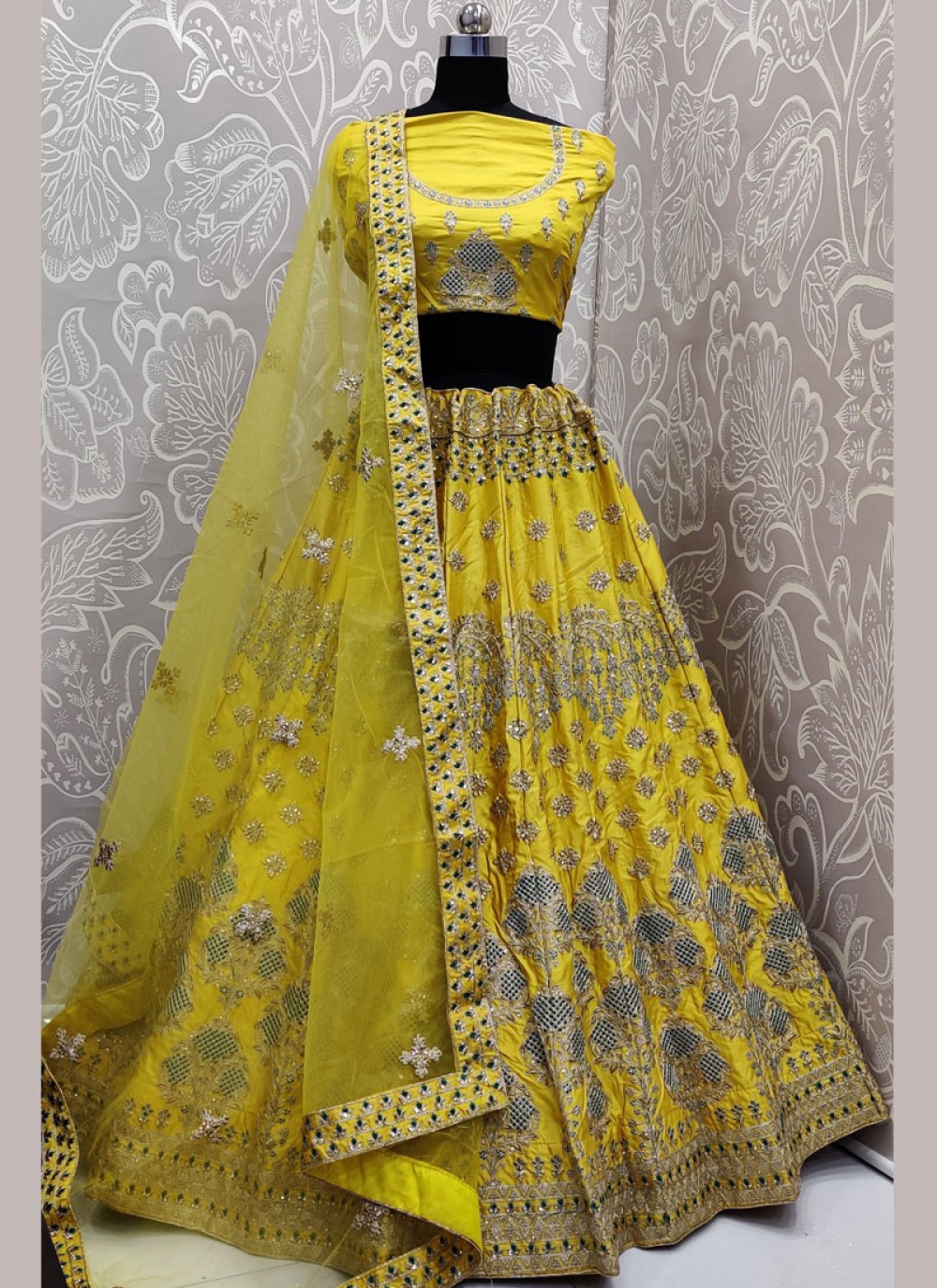 yellow lehenga dress