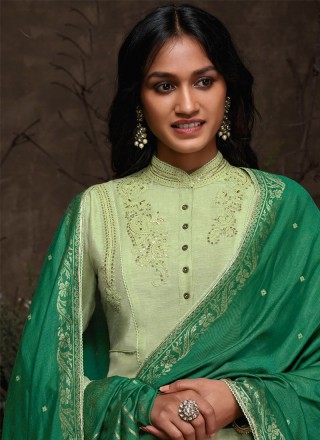 Embroidered Sea Green Pakistani Suit 