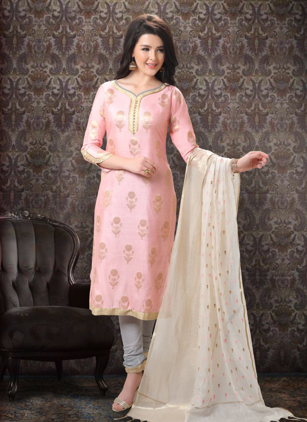 silk churidar models