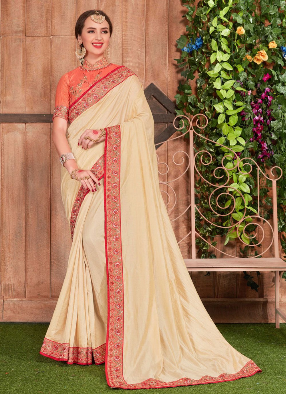 wedding designer wedding party wear saree
