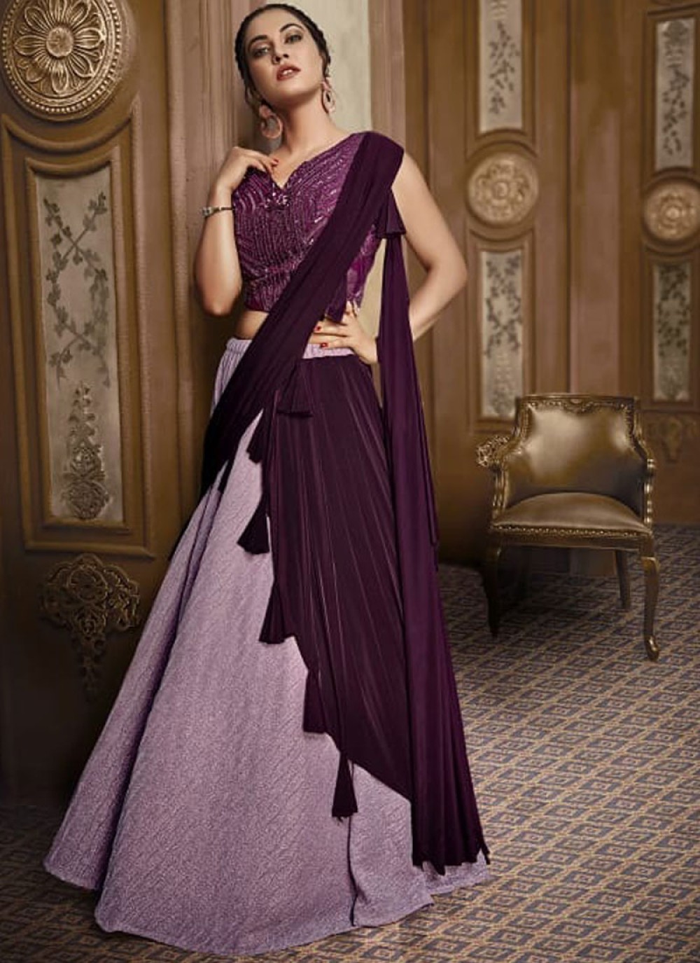Multi Coloured Fancy Silk Lehenga Choli - Lehengas Designer Collection