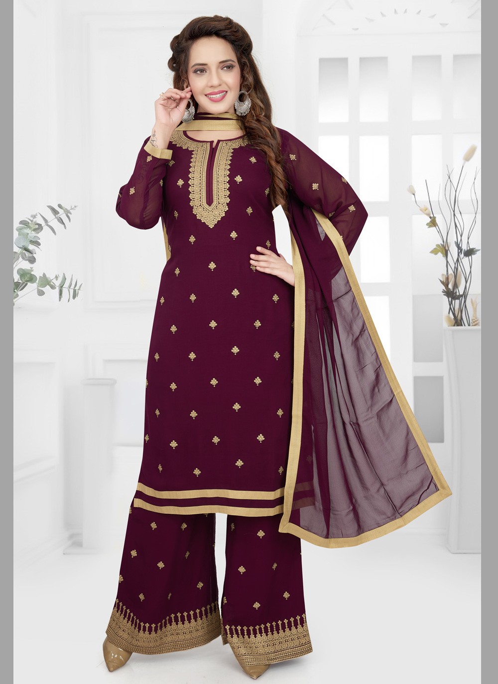 Shop Georgette Purple Bollywood Salwar Kameez Online : 158798 ...