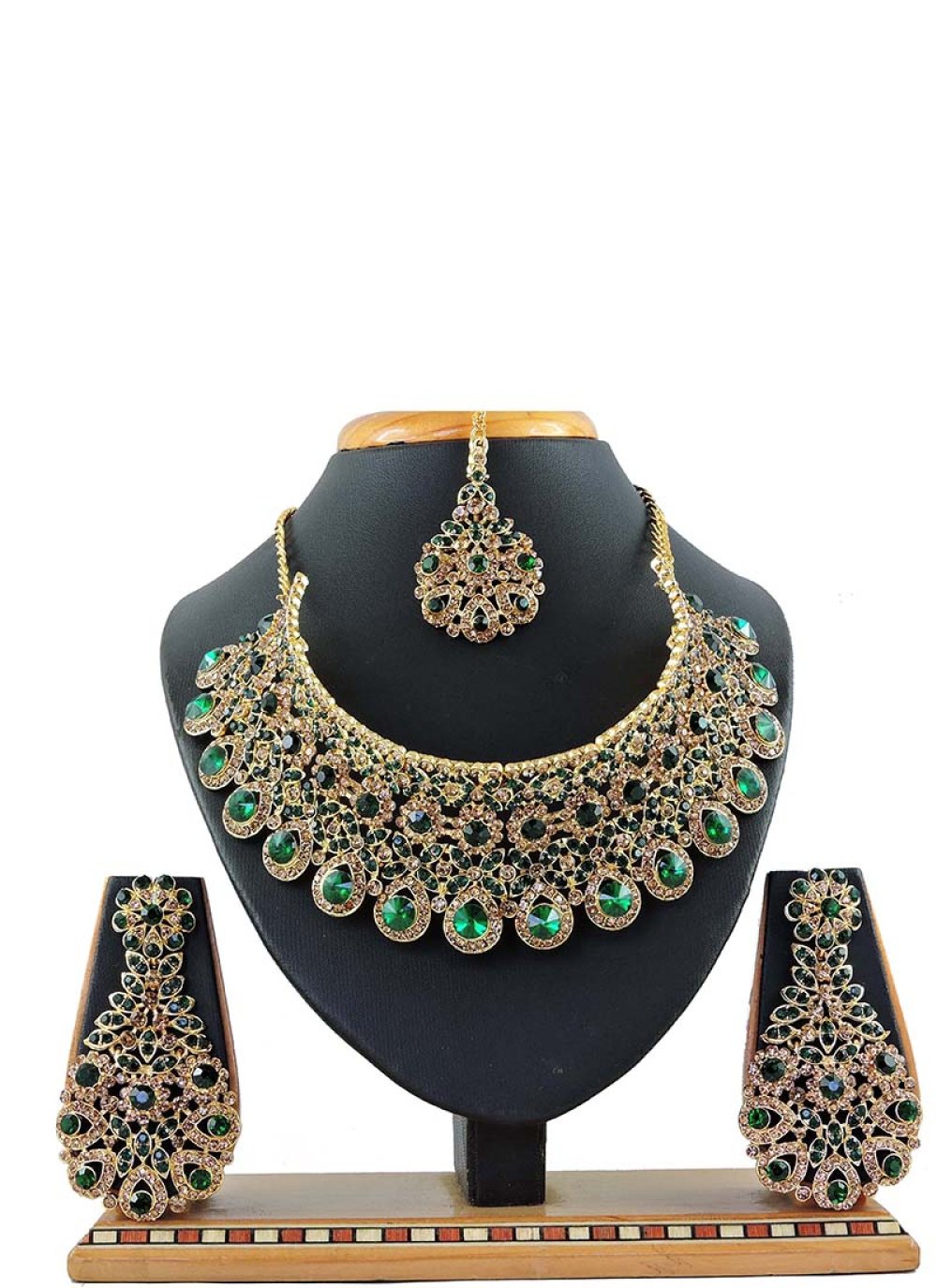 Buy Online Gold Color Necklace Set 154078