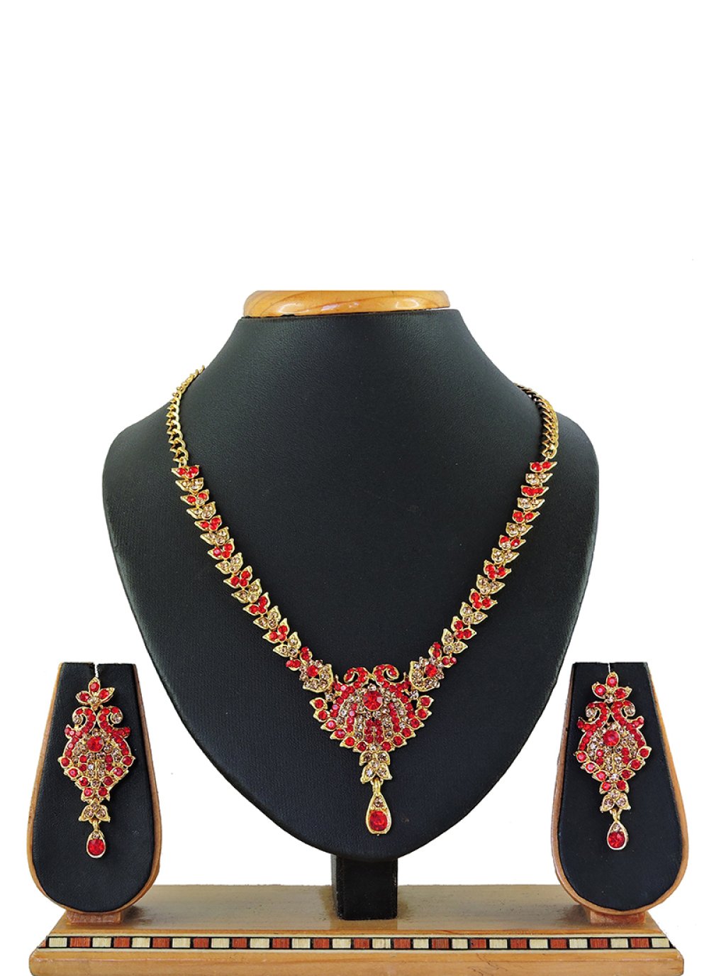 Shop Gold Engagement Necklace Set Online : 159260