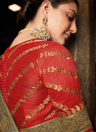 Gold Silk Ceremonial Trendy Saree