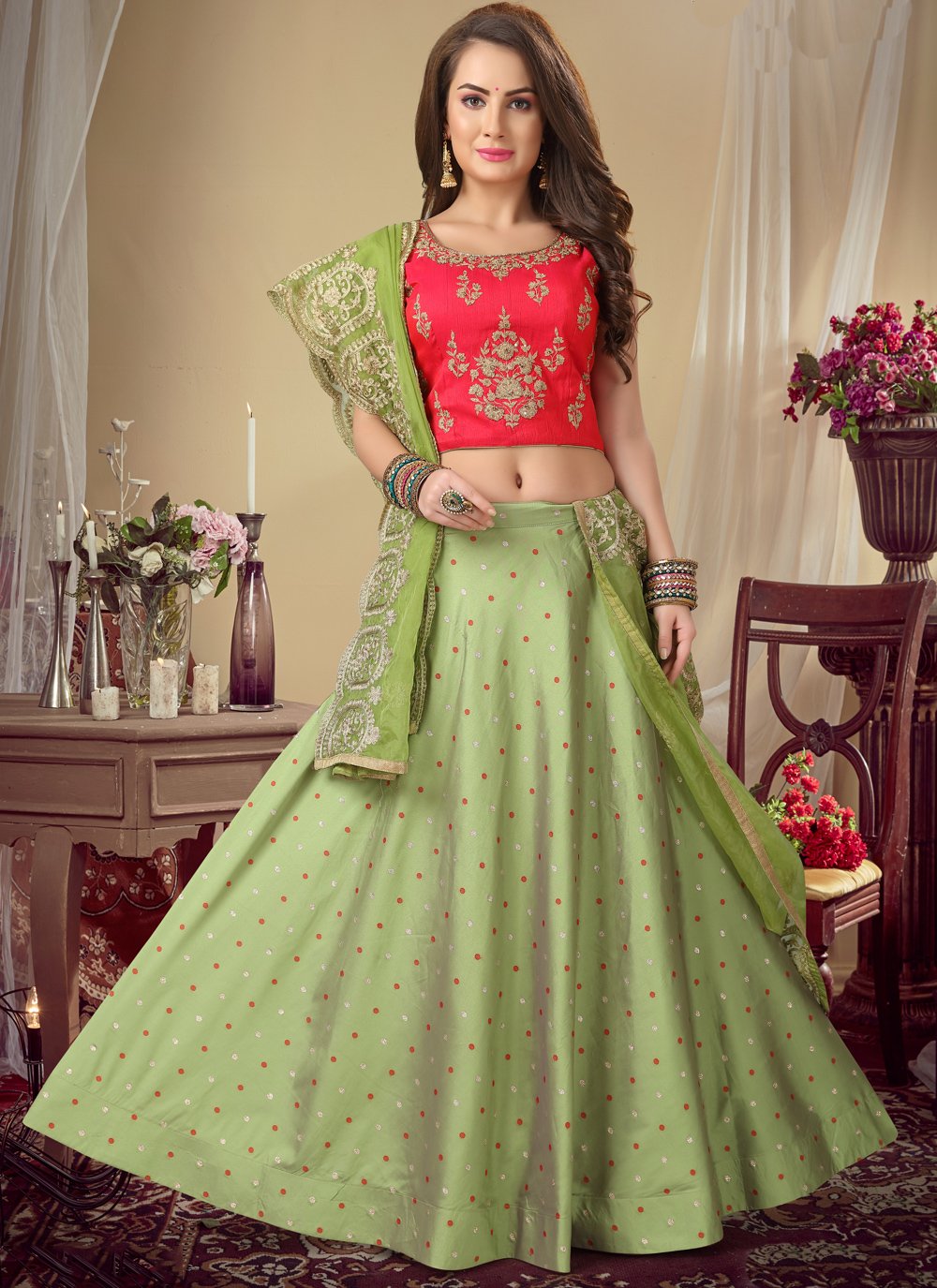 45+ Jaw Dropping Green Coloured Lehengas We Spotted For Your Intimate  Wedding! | Mehendi dress, Latest bridal lehenga designs, Latest bridal  lehenga