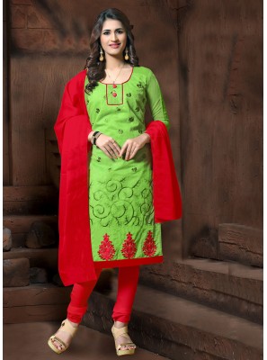 Green Party Churidar Salwar Kameez