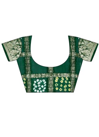 Green Printed Georgette Designer Traditional Saree