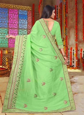 Green Silk Classic Saree