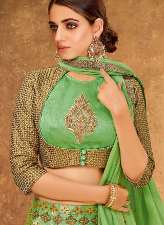 Green Silk Wedding Trendy Designer Lehenga Choli
