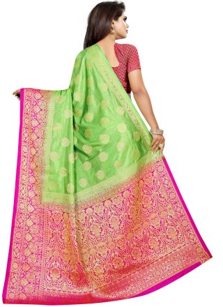 Green Weaving Art Silk Designer Traditional Saree