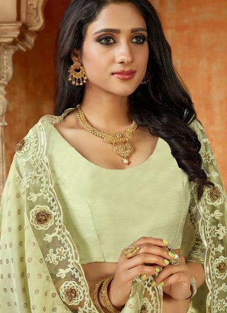 Green Wedding Satin Classic Designer Saree