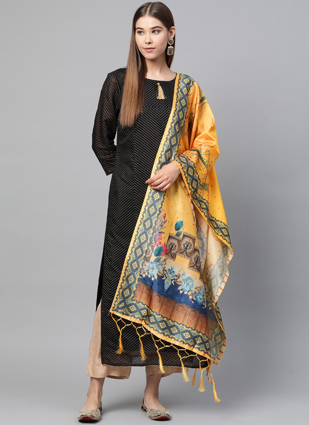 Shop Online Jacquard Silk Multi Colour Designer Dupatta : 153999 - New ...