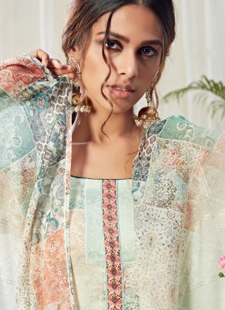 Multi Colour Cotton Trendy Straight Salwar Suit