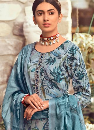 Multi Colour Pashmina Party Salwar Suit