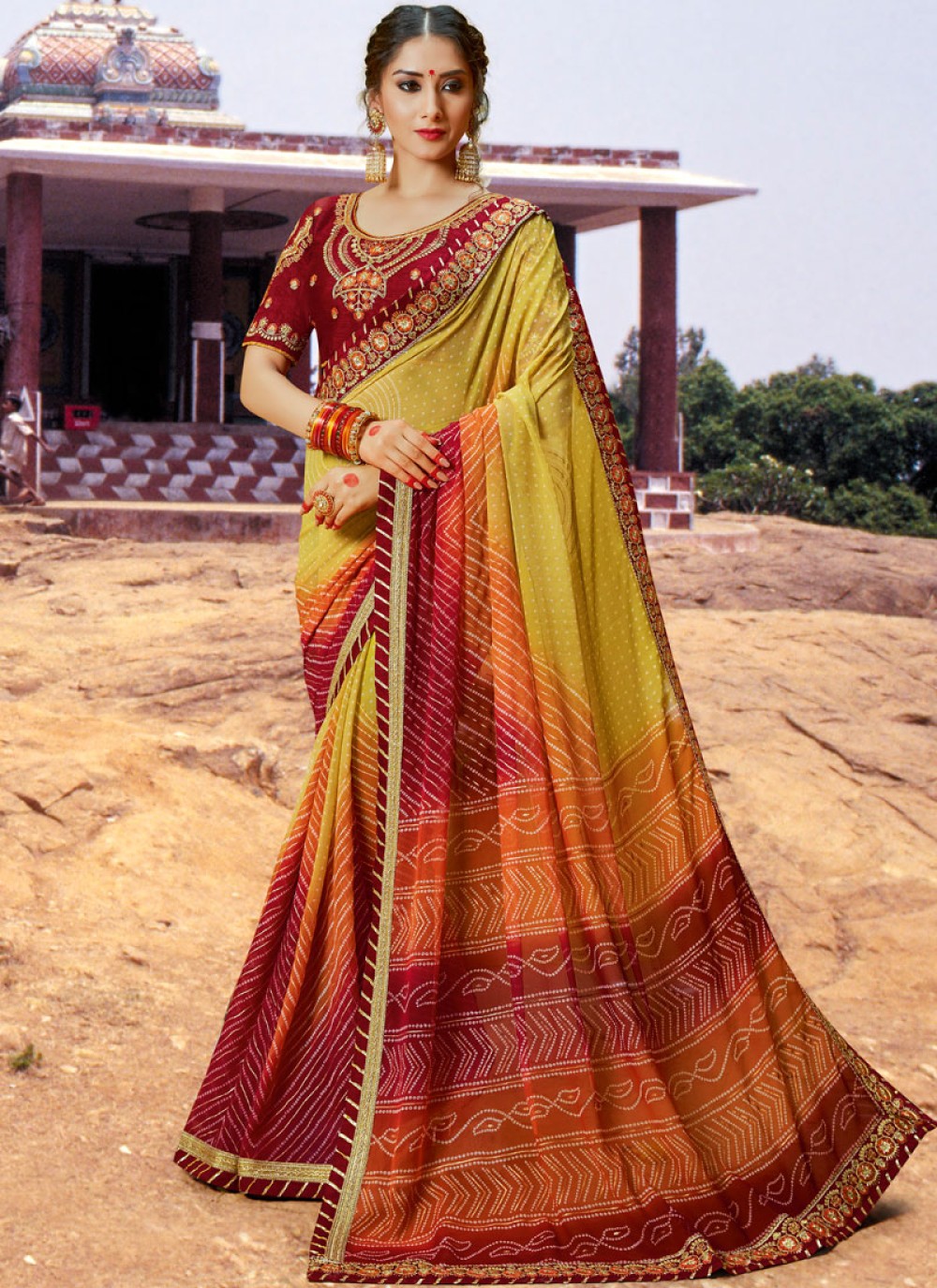 kundan work lehengas with price