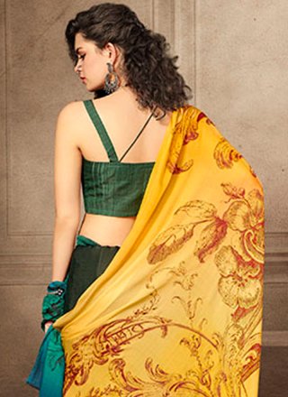 Multi Colour Silk Silk Saree