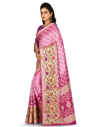 Multi Colour Wedding Banarasi Silk Traditional Saree