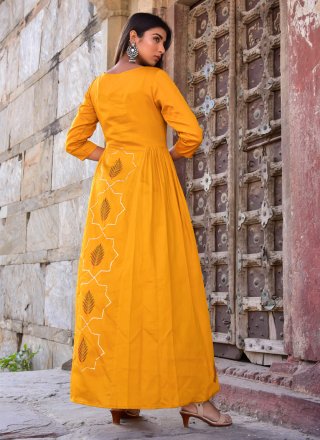 Mustard Designer Gown