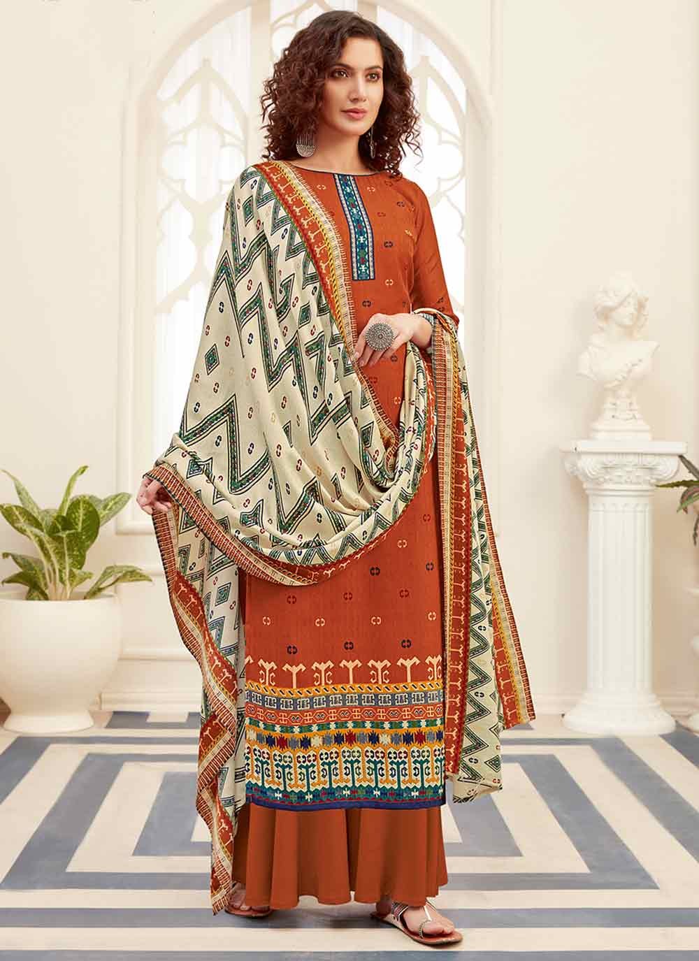 Shop Pashmina Digital Print Designer Pakistani Salwar Suit Online ...