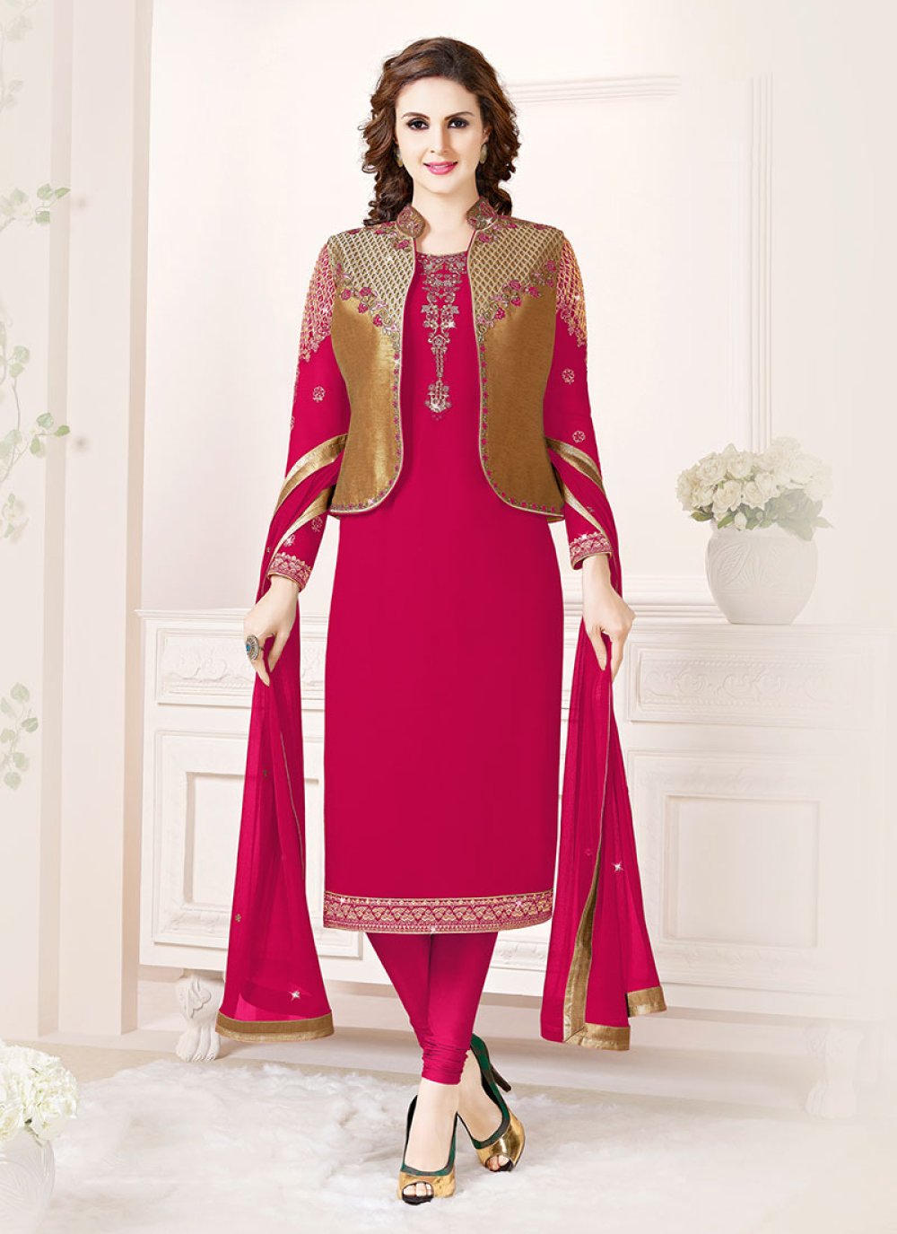 Buy Pink Designer Salwar Kameez : 153360