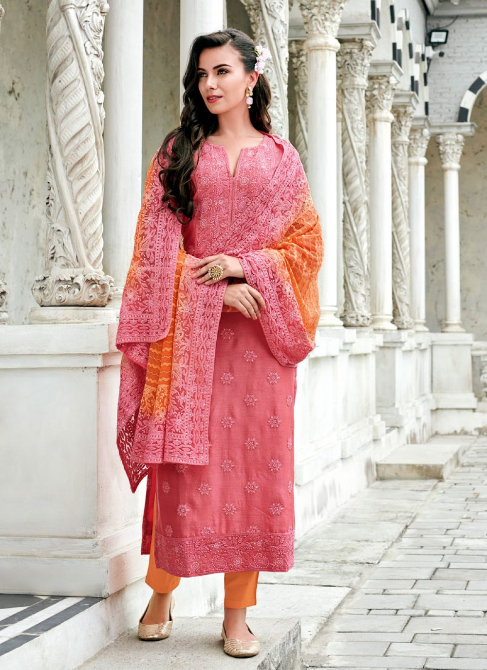 Buy Pink Straight Suit Online