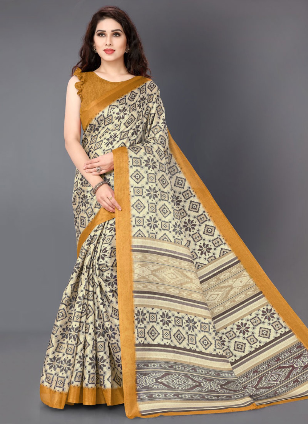 Shop Online Printed Printed Saree : 147493