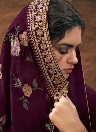 Purple Designer Salwar Kameez