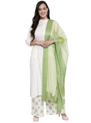 Rayon Off White Salwar Kameez