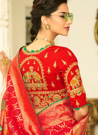 Red Reception Designer Traditional Saree
