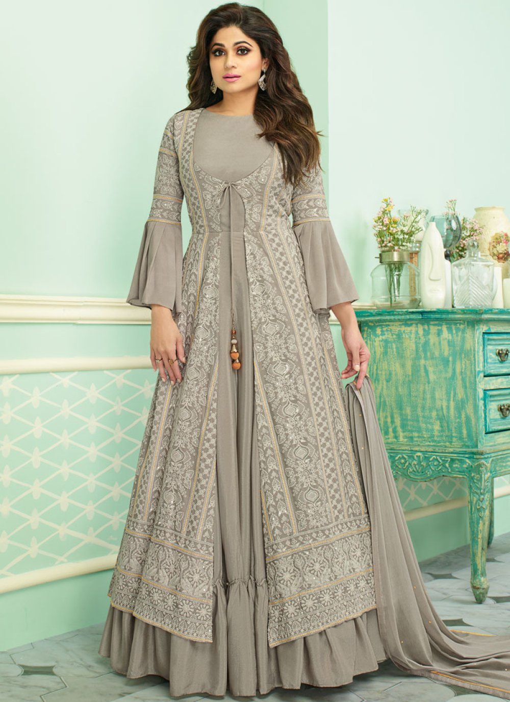 Buy Resham Party Anarkali Salwar Kameez Online