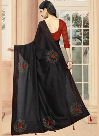 Silk Black Casual Saree