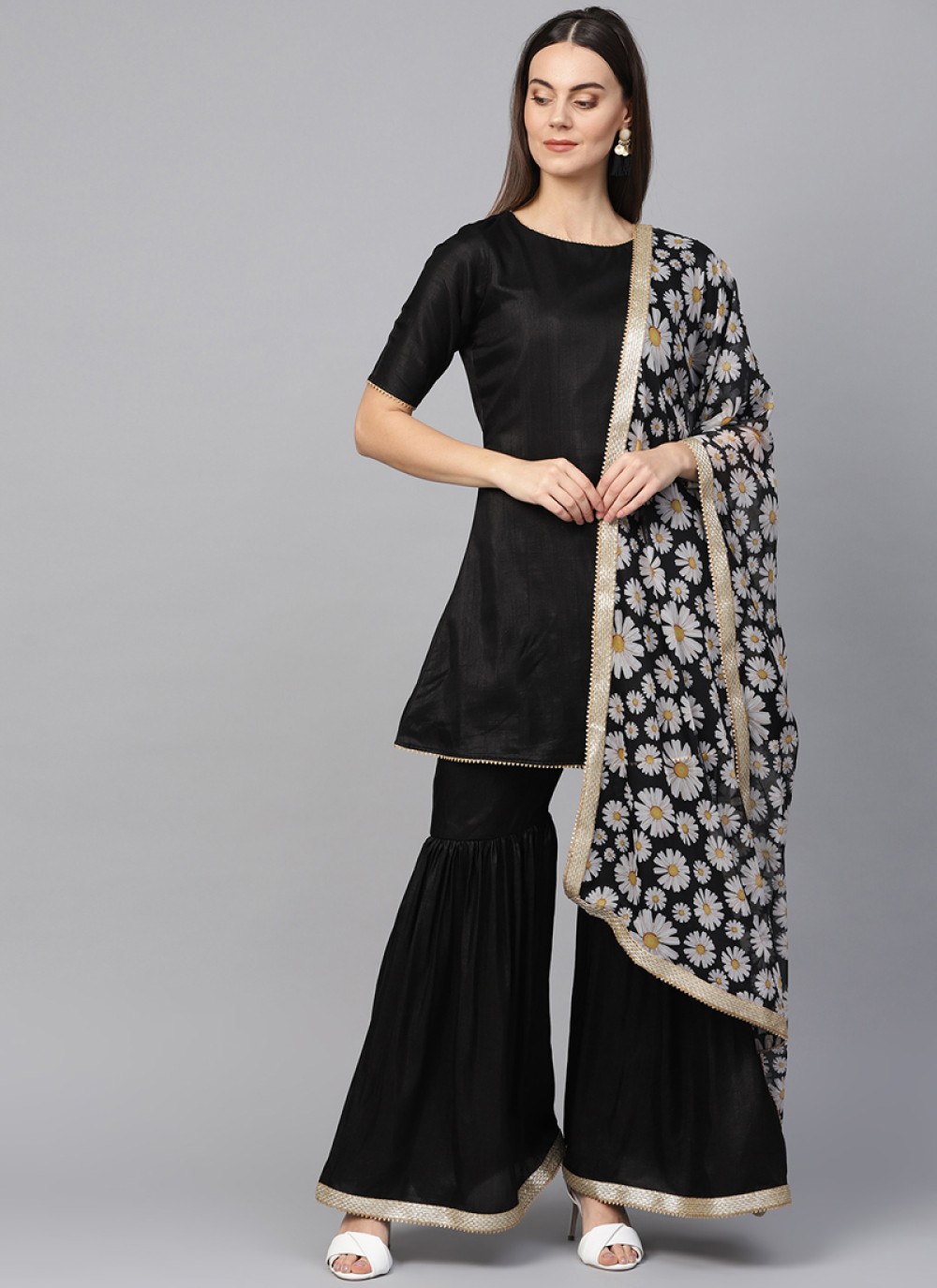 Black Cotton Anarkali – Jaipuriya