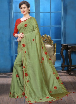 Silk Green Traditional Designer Saree