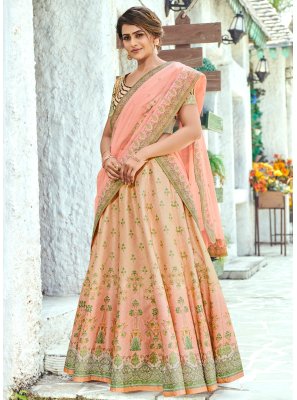 Silk Multi Colour Digital Print Bollywood Lehenga Choli