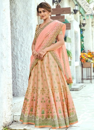 Silk Multi Colour Digital Print Bollywood Lehenga Choli