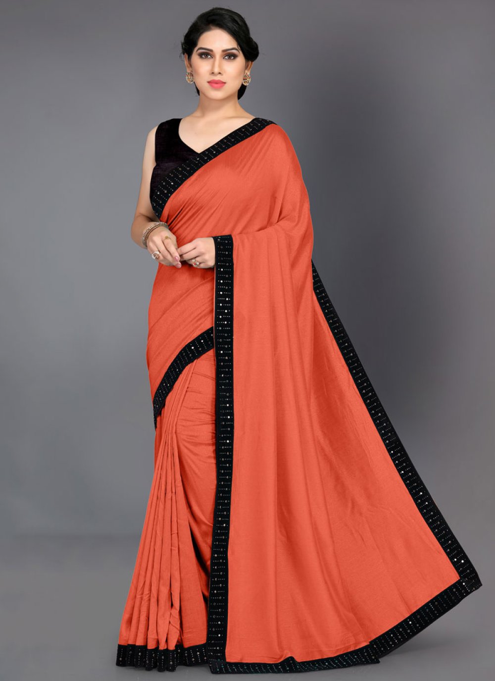Berhampuri silk saree multicolor aanchal saree color - orange –  BeGorgeousByPS