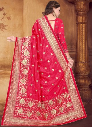 Silk Red Classic Saree