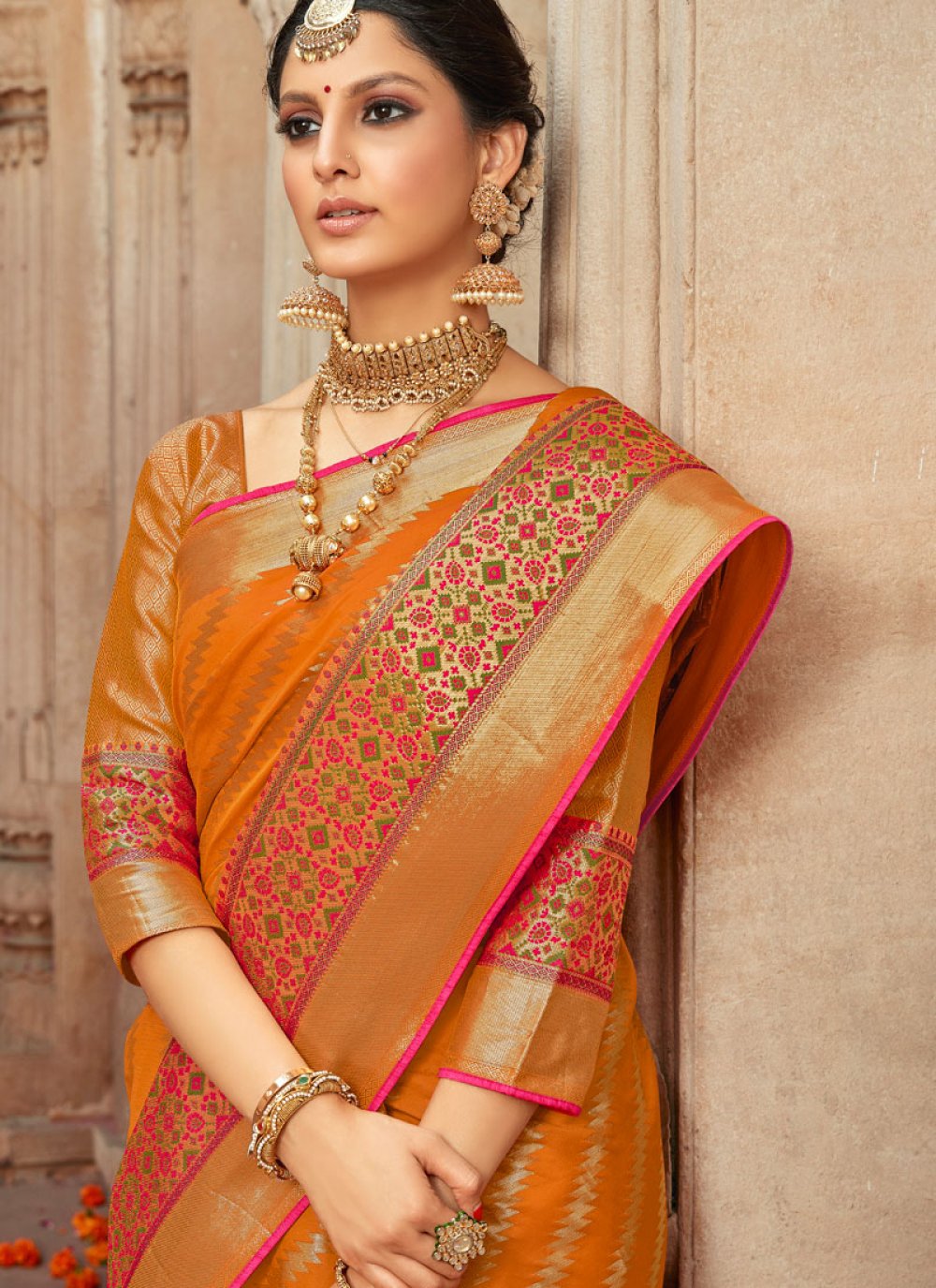 Buy Silk Weaving Designer Saree : 141811