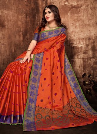 Silk Weaving Multi Colour Designer Saree