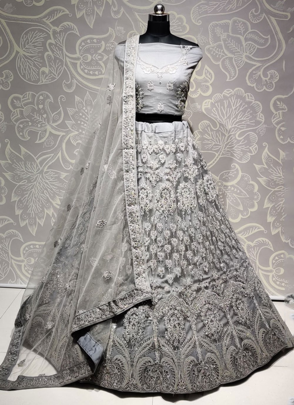 silver lehenga online